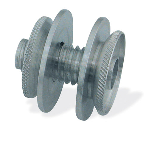 Bristle disc adapter mounts for tapered polishing spindles in aluminium and plastic