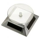 Solar Powered Rotating Turntable - Black or Silver