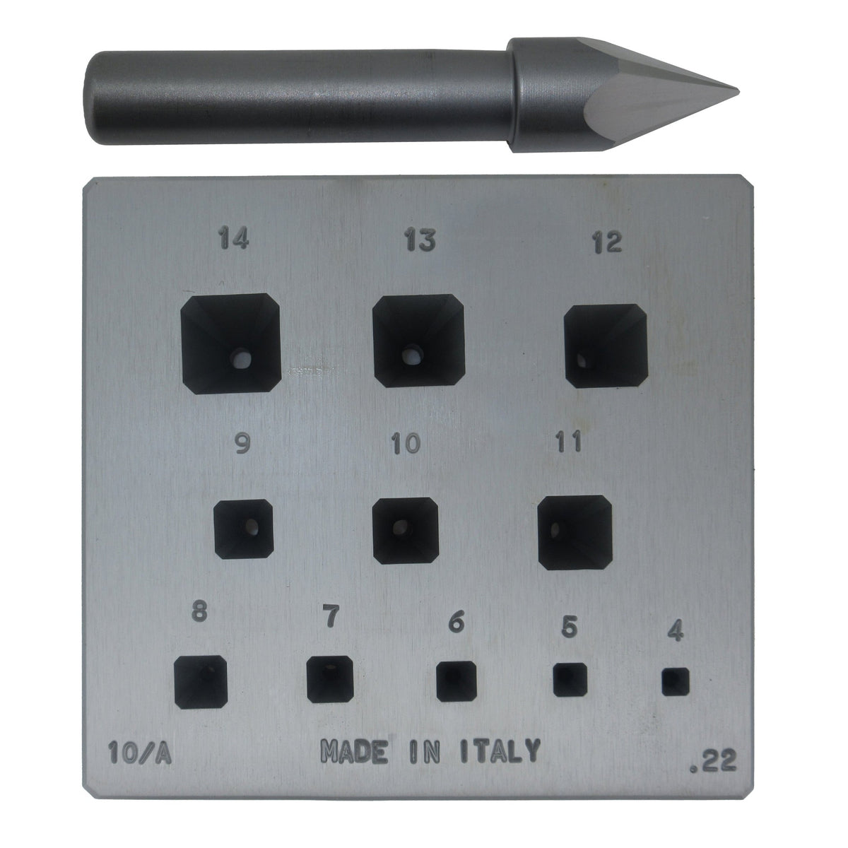 SQUARE CHAMFERED - Bezel Block and Punch Set