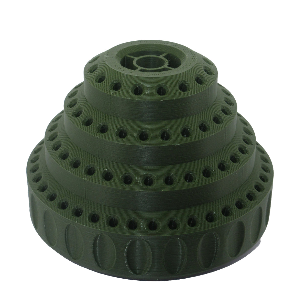 “Green drill bit and carving burr storage holder”