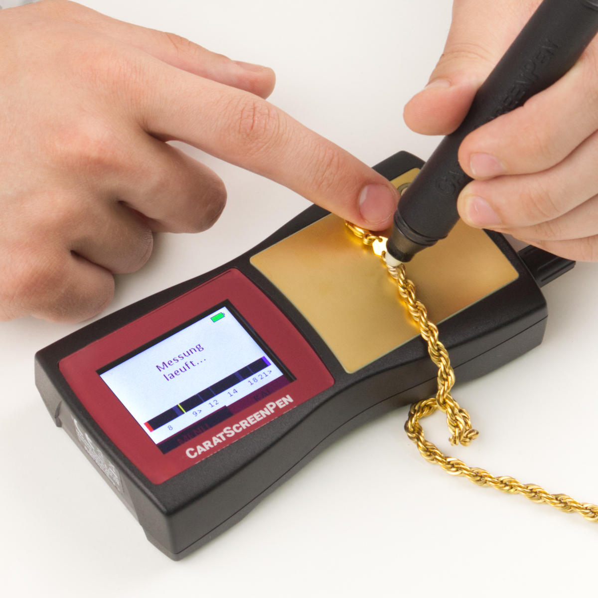 Electronic gold carat tester for gold rings, necklaces, bracelets and earrings