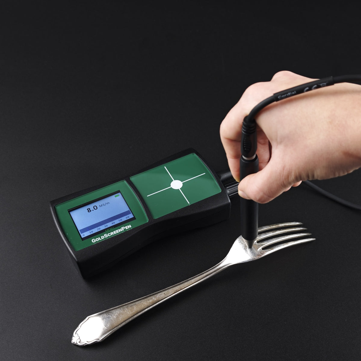 Silver cutlery testing device non destructive