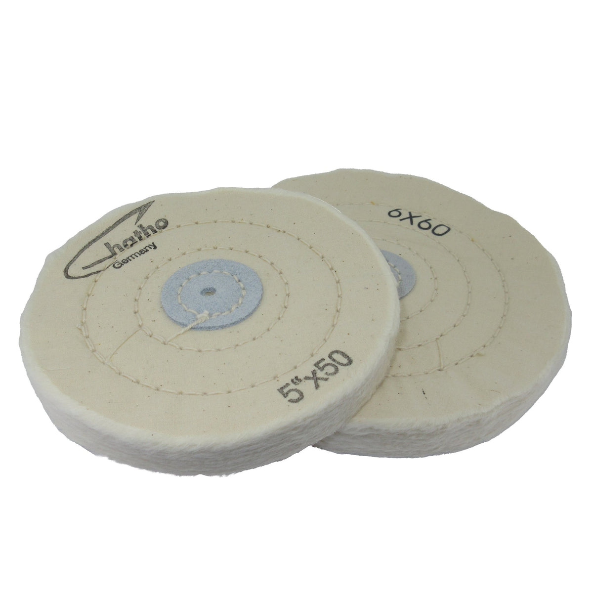Soft cotton polishing wheel 5 inch and 6 inch with sewn seams
