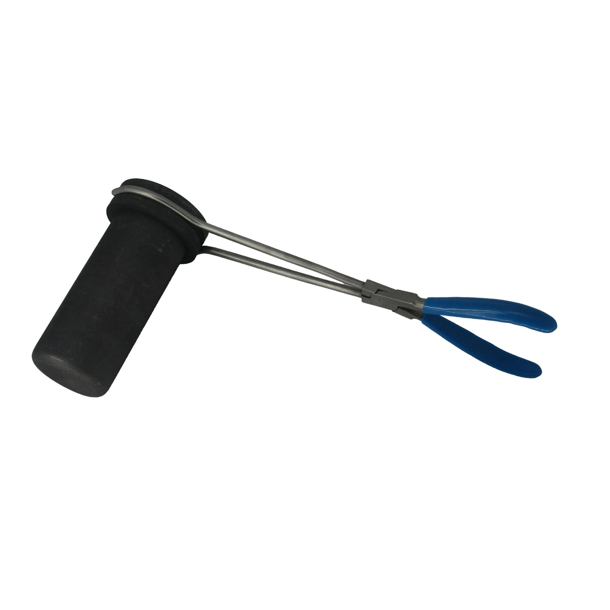 Tongs for melting furnace crucibles, insulated handle pliers for safe metal casting and jewellery work