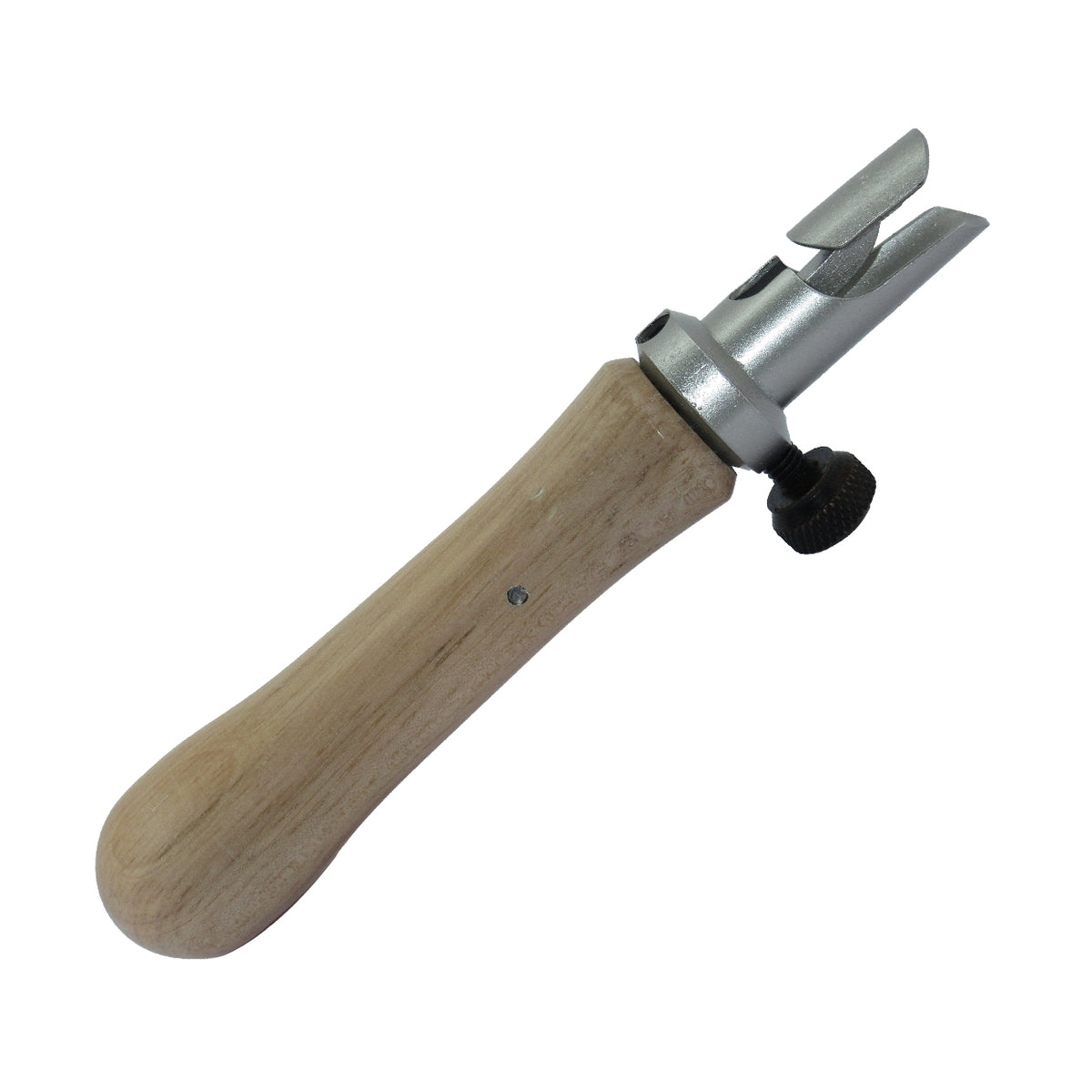 Jewelry ring holder tool with thumb screw clamp and wooden handle