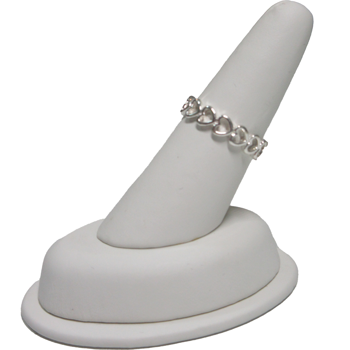 Ring Display - White or Black Simili Leather