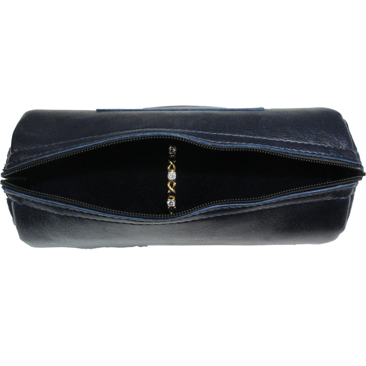 Small Bangle Roll - Simili Leather - Blue