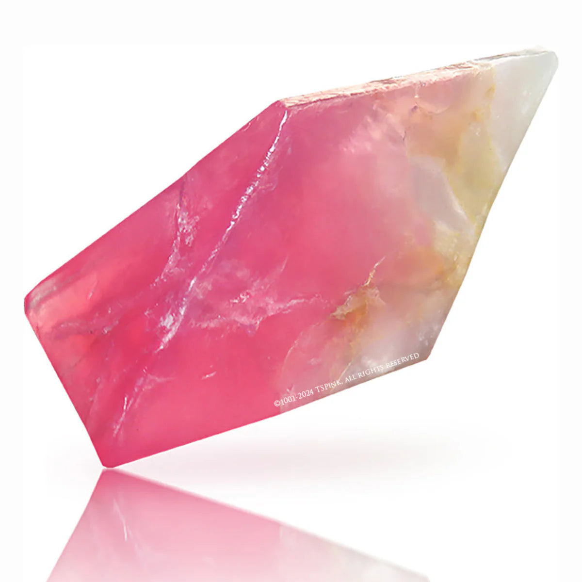 Rose Quartz™ SoapRocks® handmade pink gemstone glycerin soap, tea rose scented natural artisan soap with botanical extracts and vitamins