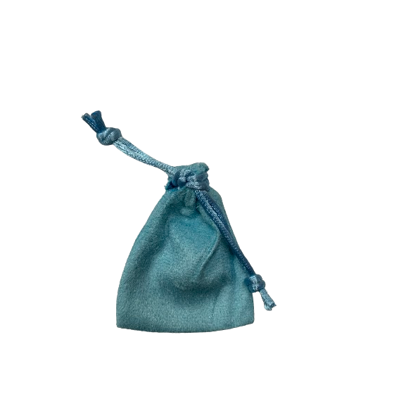 Baby Bleu Mini Velvet Pouch - Square