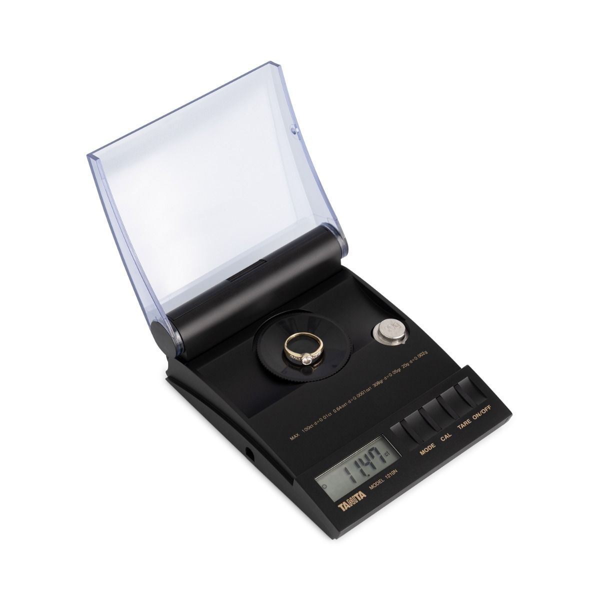 Portable TANITA 1210N scale with 0.01 carat / 0.002g accuracy