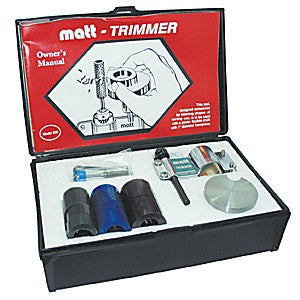 Matt Trimmer Kit for Foredom Handpiece #30 with rotary file, ring size template, and wax ring training samples
