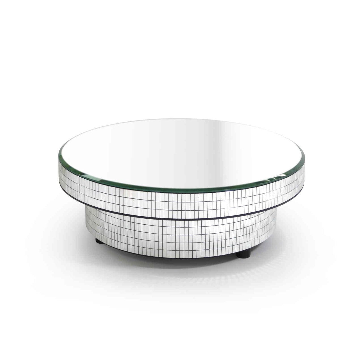 Turntable w/ Top Mirror Jewelry Display - silver - diameter 185mm