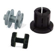 Bristle disc adapter mounts for tapered polishing spindles in aluminium and plastic