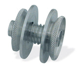 Bristle disc adapter mounts for tapered polishing spindles in aluminium and plastic