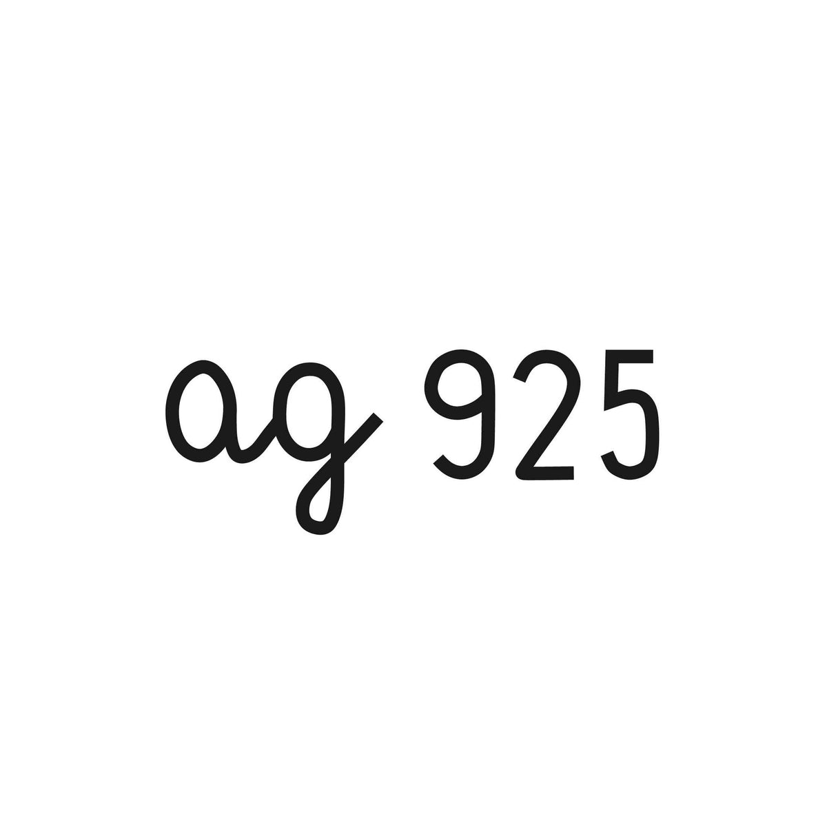 Curved hallmark stamp AG 925 or AU 750 without frame for stamping rings
