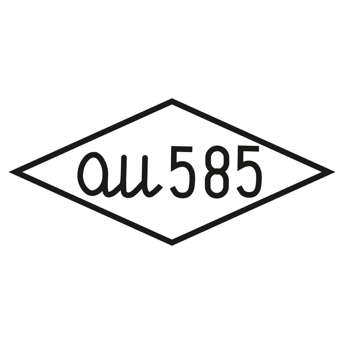 Curved Jewelry Hallmark Stamp with Frame – Belgium Standard