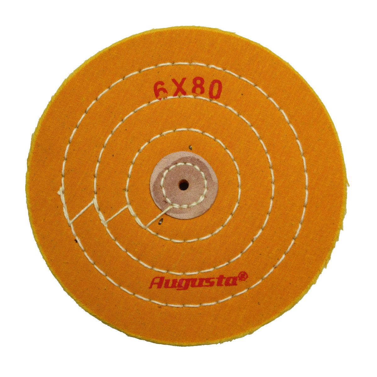 Augusta yellow cotton polishing buff disc for scratch removal 6X80