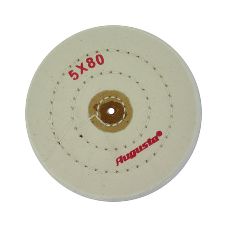 White muslin polishing mop for Dialux polishing compounds and mirror finish metal polishing