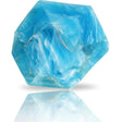 Blue Agate™ SoapRocks® handcrafted gemstone soap with blue and white bands