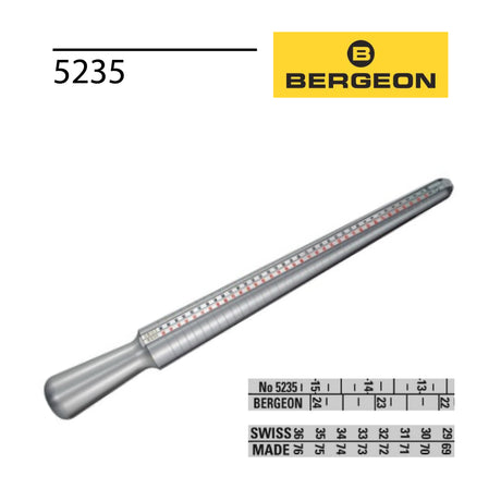 Professional ring stick with French and American ring sizes