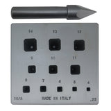 SQUARE CHAMFERED - Bezel Block and Punch Set