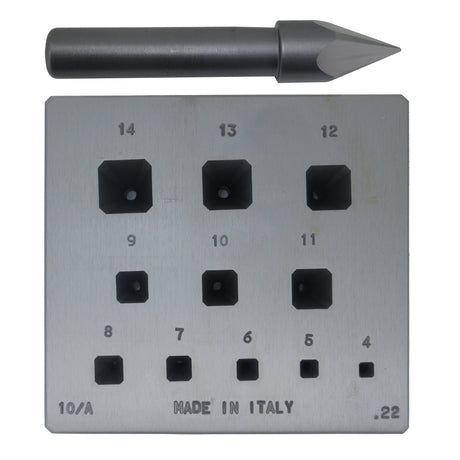 SQUARE CHAMFERED - Bezel Block and Punch Set
