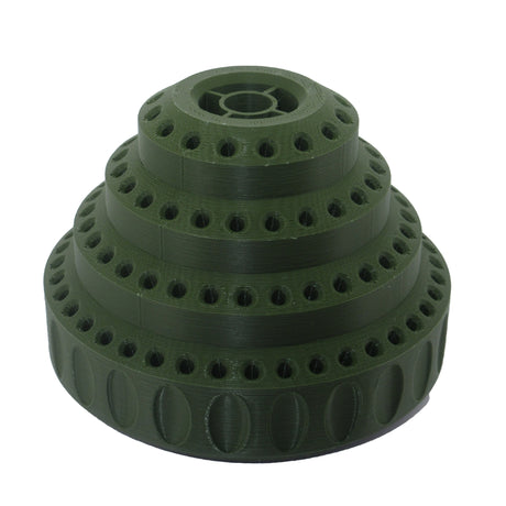 “Green drill bit and carving burr storage holder”
