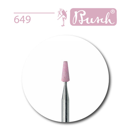 Busch Shape 649 pink corundum abrasive point 2.5mm for jewellery making
