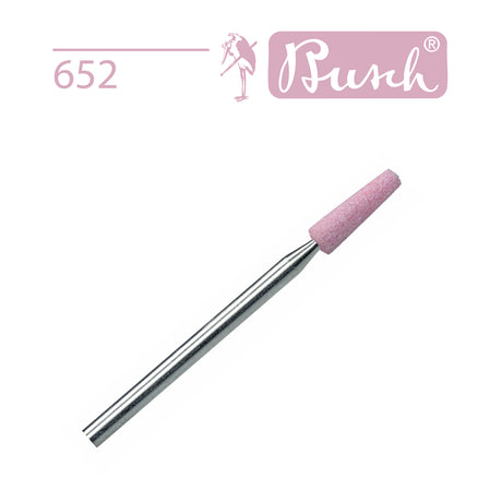 Busch Shape 652 pink corundum grinding stone 3.3mm medium grit Al2O3 mounted point