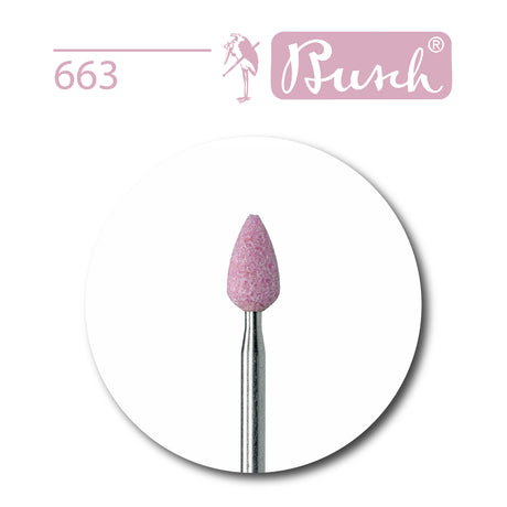 Busch 663 tapered flame point abrasive for grinding and smoothing jewellery