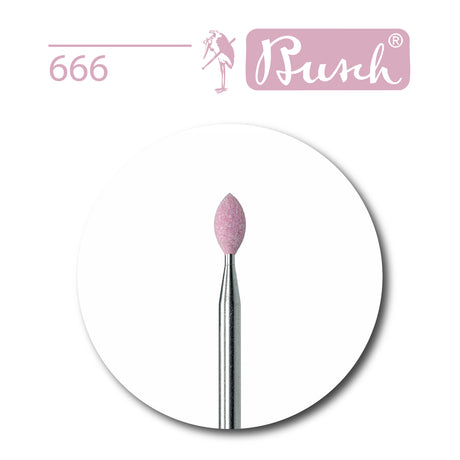Busch Shape 666 pink corundum abrasive point 3.3mm for jewellery making