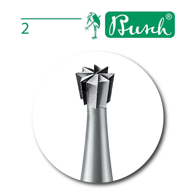 Busch Fig. 2 inverted cone bur made in Germany for jewellery making, stone setting and precision metalworking