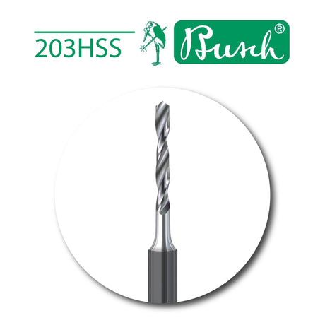 BUSCH 203HSS high speed steel twist drill for gold silver and jewellery making