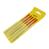 Diamond coated needle file set with comfort handles