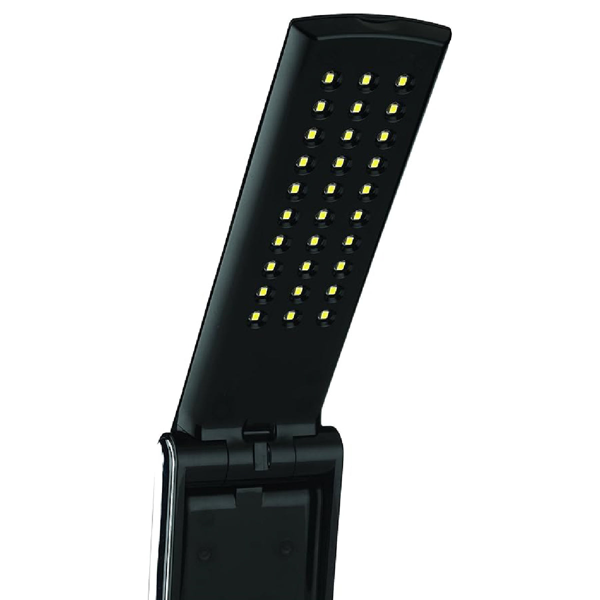 Black Foldi LED lamp showing 30 daylight LEDs for detailed work CLOSE UP