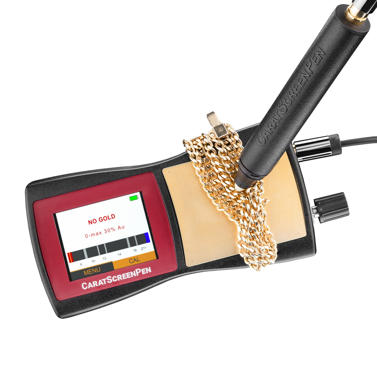 Portable gold jewellery tester without test acids for jewellers and gold buyers