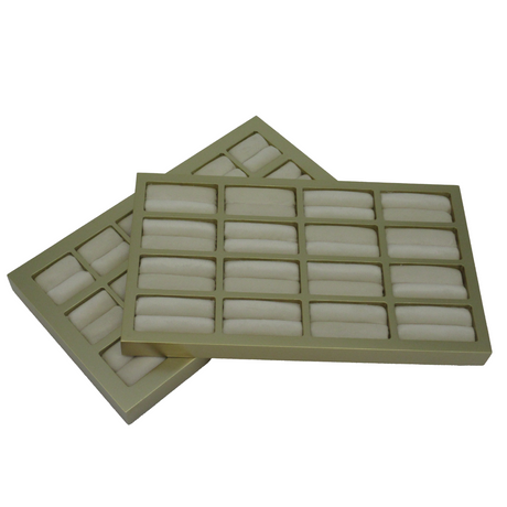 Gold Look Wedding Band Display Tray – 16 Compartments