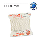 GRIFFIN White natural silk bead cord Nr. 16 1.05mm for bead stringing