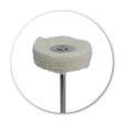 Mounted flannel lap with 21 mm disc and 2.35 mm shaft, for high-gloss polishing and buffing