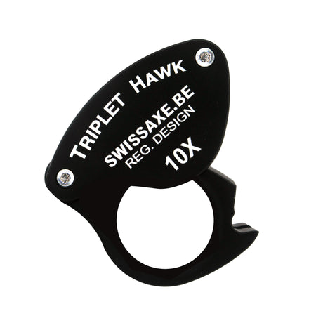 SwissAxe Hawk 10x triplet jeweller's loupe with ED optical glass