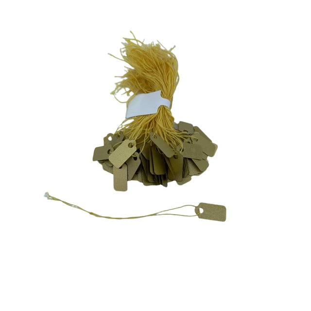 Tags PVC with string - GOLD