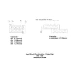 Adjustable ingot mould for wire diameters 4mm to 7mm
