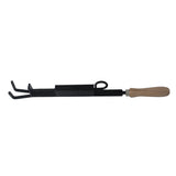 Durable metal crucible holder with ergonomic wooden grip