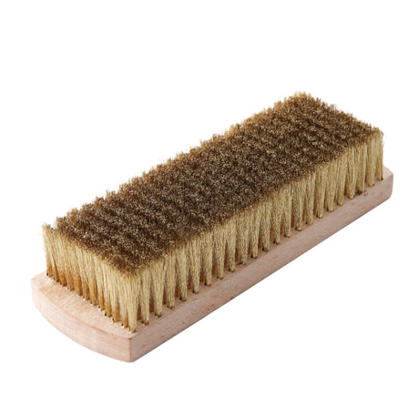 Brass hand brush with fine 0.08 mm wire for polishing silver and gold surfaces