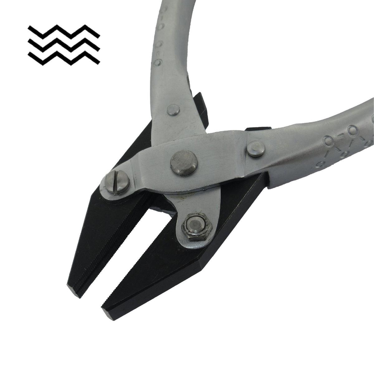140mm jewellers parallel action pliers with serrated flat jaws