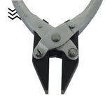 Serrated parallel jaw pliers for secure jewellery gripping and bending