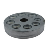 Metal ring reducer reduction plate with tapered holes for ring stretcher tool