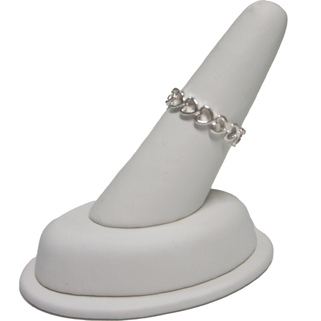 Ring Display - White or Black Simili Leather