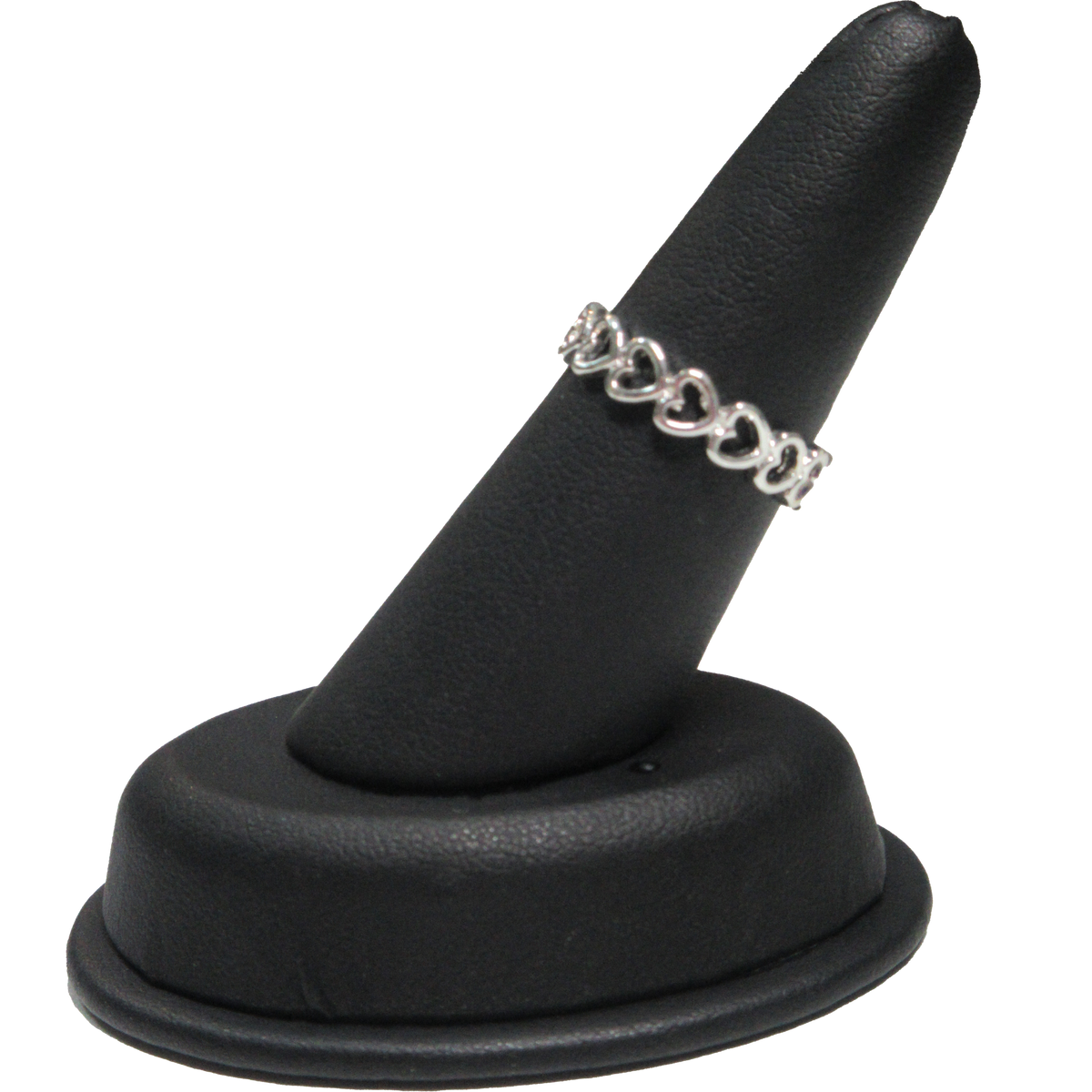 Ring Display - White or Black Simili Leather