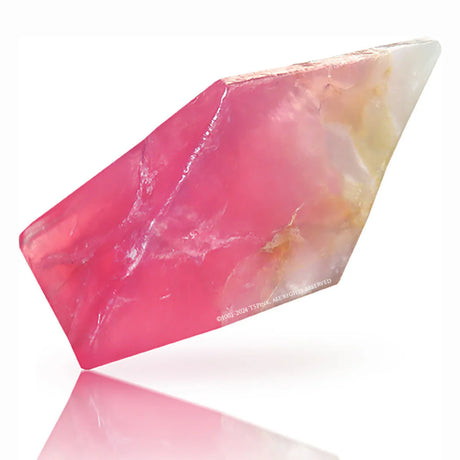 Rose Quartz™ SoapRocks® handmade pink gemstone glycerin soap, tea rose scented natural artisan soap with botanical extracts and vitamins